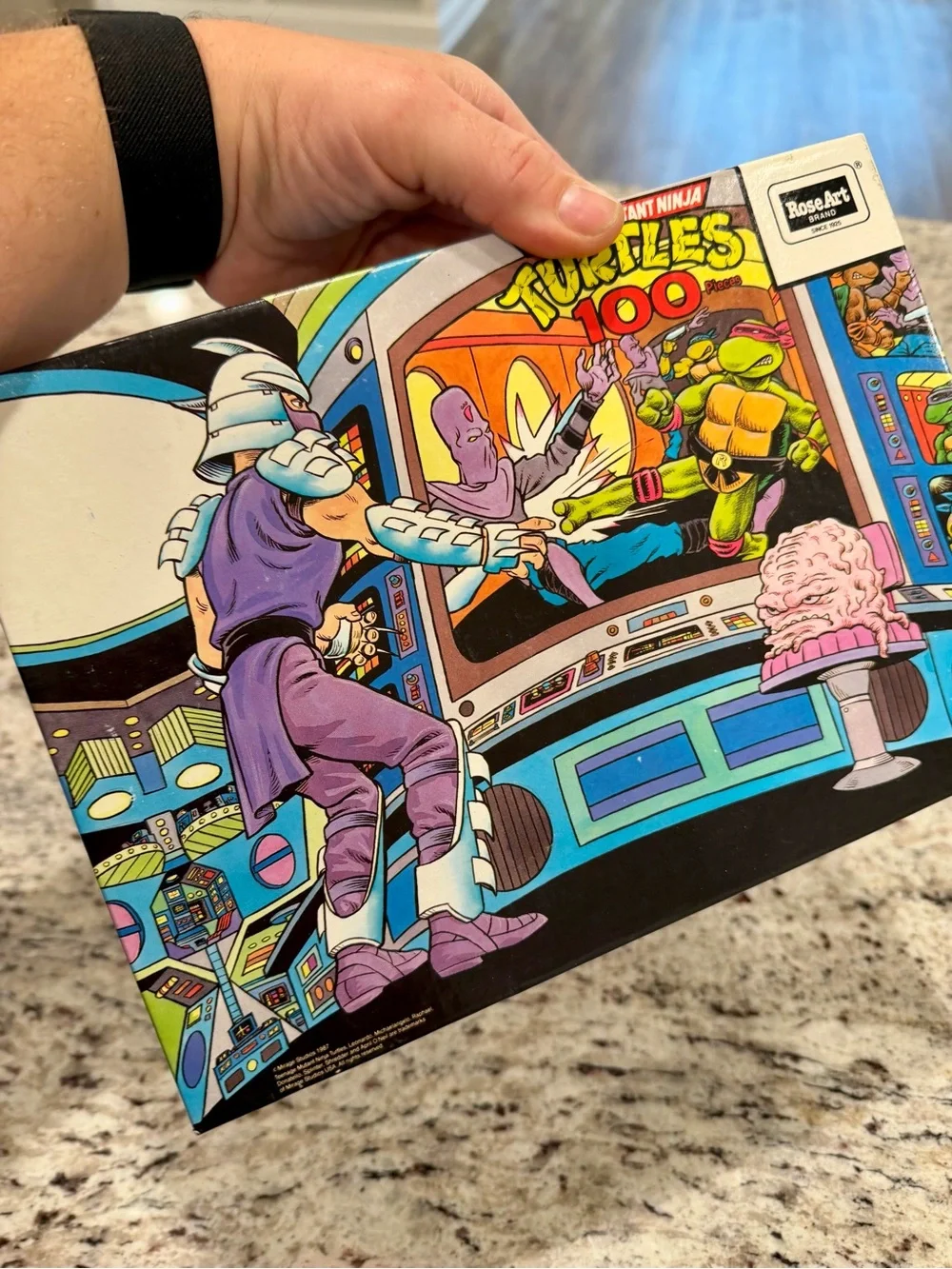 Vintage 1987 TMNT Shredder Krang 100 PCs Puzzle Technodrome Rose Art NEW